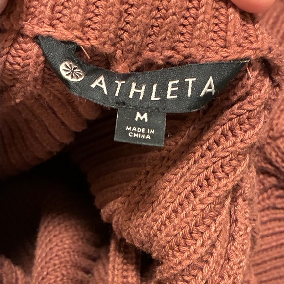 Athleta Women's Ribbed Knit Sweater - Rust - Picture 4 of 5